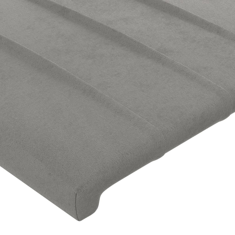 vidaXL 4 db világosszürke bársony fejtámla 80 x 5 x 78/88 cm
