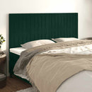 vidaXL sötétzöld bársony fejtámla 160x5x118/128 cm