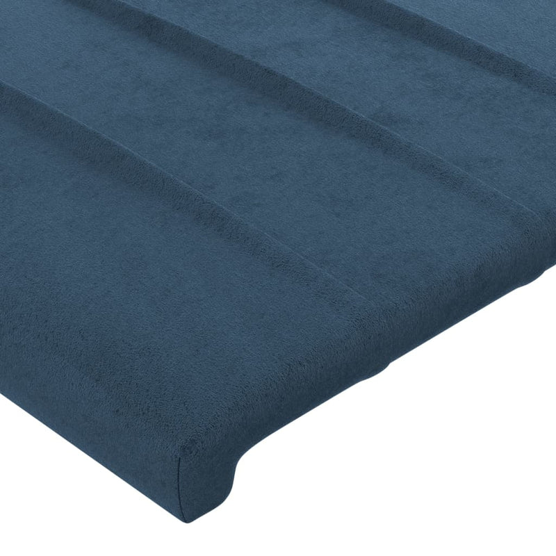 vidaXL 4 db sötétkék bársony fejtámla 80 x 5 x 78/88 cm