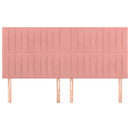 vidaXL 4 db rózsaszín bársony fejtámla 80 x 5 x 78/88 cm