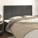 vidaXL sötétszürke bársony fejtámla 180x5x118/128 cm