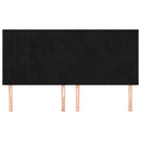 vidaXL fekete bársony fejtámla 180x5x118/128 cm