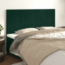vidaXL sötétzöld bársony fejtámla 180x5x118/128 cm
