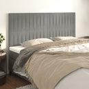 vidaXL világosszürke bársony fejtámla 200 x 5 x 118/128 cm