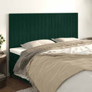 vidaXL sötétzöld bársony fejtámla 200 x 5 x 118/128 cm