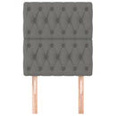 vidaXL sötétszürke szövet fejtámla 80x7x118/128 cm
