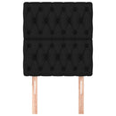 vidaXL 2 db fekete szövet fejtámla 80x7x78/88 cm