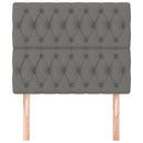 vidaXL sötétszürke szövet fejtámla 90x7x118/128 cm