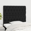 vidaXL fekete szövet fejtámla 90x7x118/128 cm