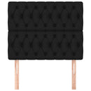vidaXL fekete szövet fejtámla 100 x 7 x 118/128 cm