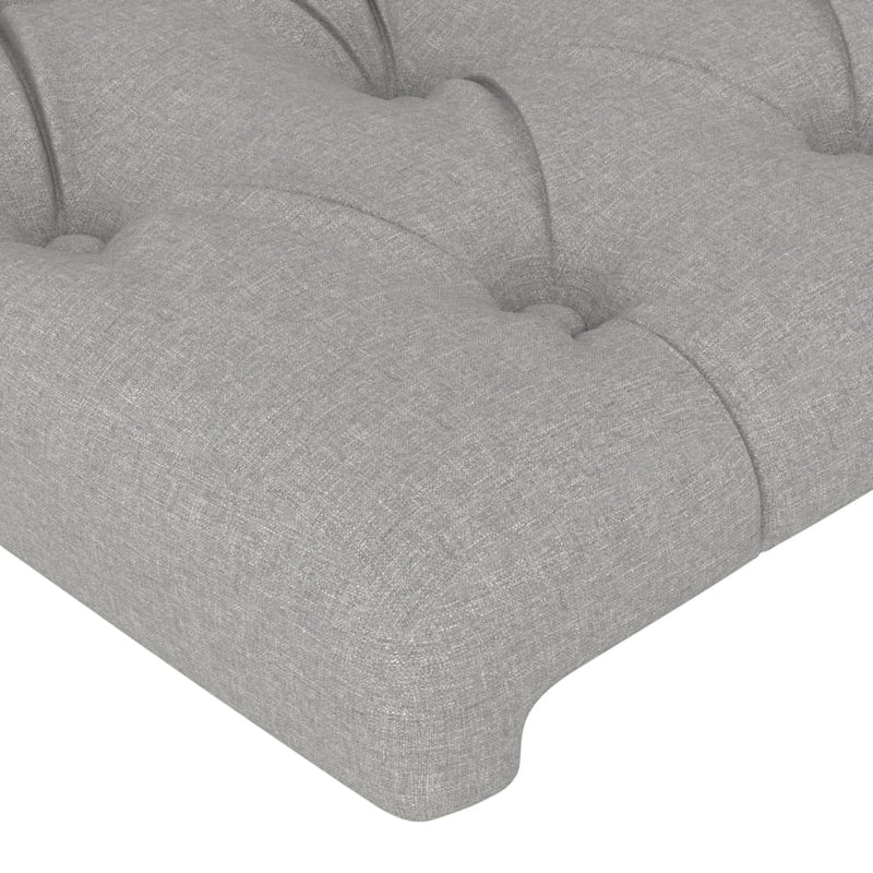 vidaXL 4 db világosszürke szövet fejtámla 72 x 7 x 78/88 cm