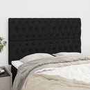 vidaXL fekete szövet fejtámla 144x7x118/128 cm