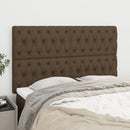 vidaXL sötétbarna szövet fejtámla 144x7x118/128 cm