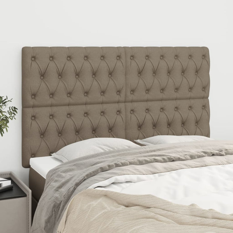 vidaXL 4 db tópszínű szövet fejtámla 72 x 7 x 78/88 cm