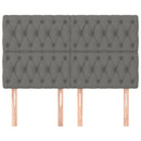 vidaXL sötétszürke szövet fejtámla 160x7x118/128 cm