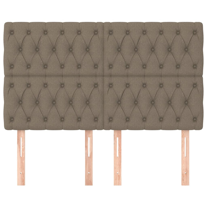 vidaXL 4 db tópszínű szövet fejtámla 80x7x78/88 cm