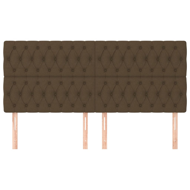 vidaXL sötétbarna szövet fejtámla 180x7x118/128 cm