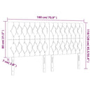 vidaXL krémszínű szövet fejtámla 180x7x118/128 cm
