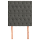 vidaXL sötétszürke bársony fejtámla 80x7x118/128 cm