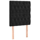 vidaXL fekete bársony fejtámla 80x7x118/128 cm