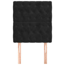 vidaXL fekete bársony fejtámla 80x7x118/128 cm