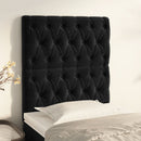 vidaXL fekete bársony fejtámla 80x7x118/128 cm