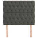vidaXL 2 db sötétszürke bársony fejtámla 90x7x78/88 cm