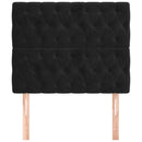 vidaXL fekete bársony fejtámla 90x7x118/128 cm