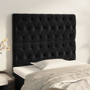 vidaXL fekete bársony fejtámla 90x7x118/128 cm