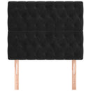 vidaXL fekete bársony fejtámla 100x7x118/128 cm