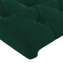 vidaXL sötétzöld bársony fejtámla 100 x 7 x 118/128 cm