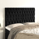 vidaXL fekete bársony fejtámla 144x7x118/128 cm