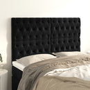 vidaXL fekete bársony fejtámla 160x7x118/128 cm