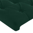 vidaXL sötétzöld bársony fejtámla 200 x 7 x 118/128 cm