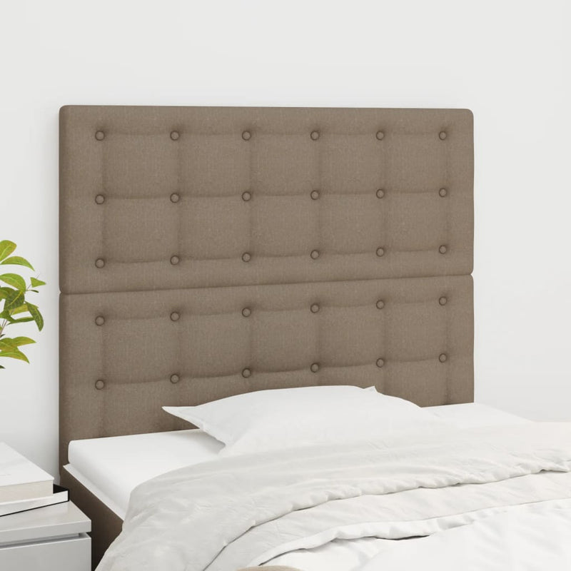 vidaXL 2 db tópszínű szövet fejtámla 80x5x78/88 cm