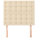 vidaXL krémszínű szövet fejtámla 80x5x118/128 cm