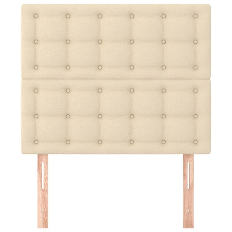 vidaXL 2 db krémszínű szövet fejtámla 80 x 5 x 78/88 cm