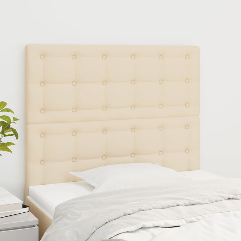 vidaXL 2 db krémszínű szövet fejtámla 80 x 5 x 78/88 cm