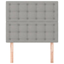 vidaXL 2 db világosszürke szövet fejtámla 90x5x78/88 cm