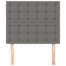 vidaXL sötétszürke szövet fejtámla 90x5x118/128 cm
