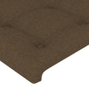 vidaXL sötétbarna szövet fejtámla 90x5x118/128 cm