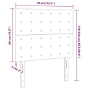 vidaXL sötétbarna szövet fejtámla 90x5x118/128 cm