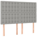 vidaXL világosszürke szövet fejtámla 144x5x118/128 cm