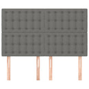 vidaXL sötétszürke szövet fejtámla 144x5x118/128 cm
