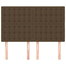 vidaXL sötétbarna szövet fejtámla 144x5x118/128 cm