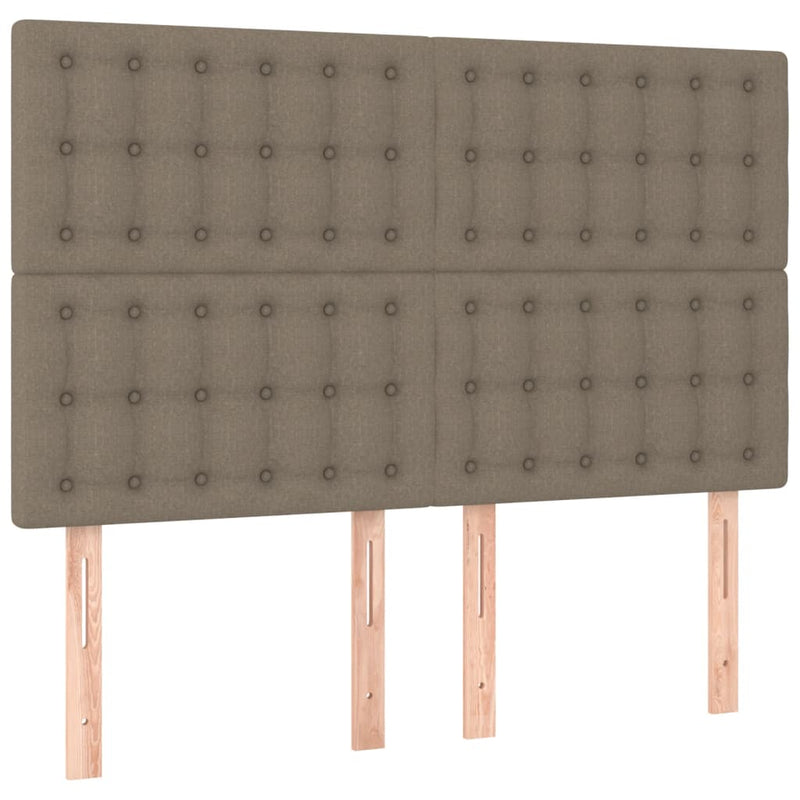 vidaXL 4 db tópszínű szövet fejtámla 72 x 5 x 78/88 cm