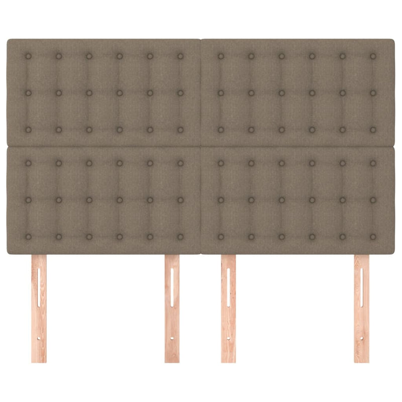 vidaXL 4 db tópszínű szövet fejtámla 72 x 5 x 78/88 cm