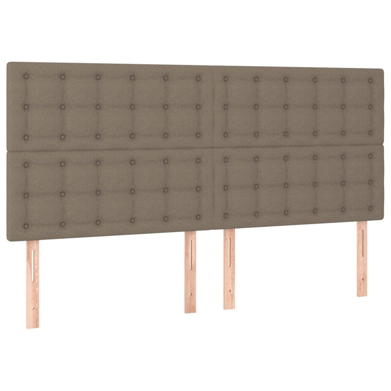 vidaXL 4 db tópszínű szövet fejtámla 80 x 5 x 78/88 cm