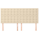 vidaXL krémszínű szövet fejtámla 160x5x118/128 cm