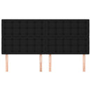 vidaXL 4 db fekete szövet fejtámla 90x5x78/88 cm